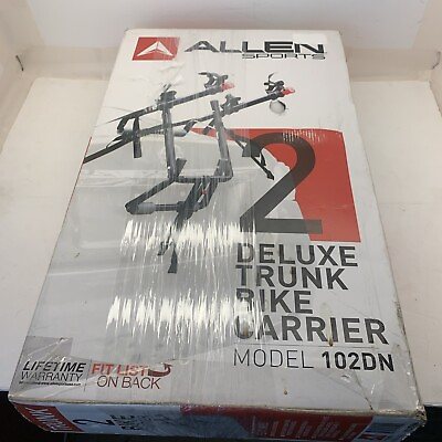 #ad #ad Allen Sports Deluxe 2 Bike Trunk Mount Rack Model 102DN Black Pre owned $44.97