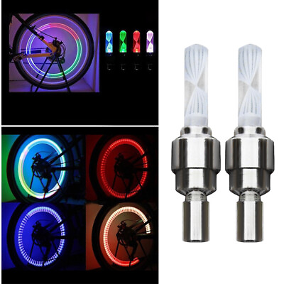 #ad Night Light 7 Color Bike Decoration LED Light Bicycle Accessories Tire Lamp 2 pc $0.99