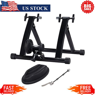 #ad Foldable Indoor Magnetic Bike Trainer Riding Stand W 6 Speeds Level Exercise US $68.39