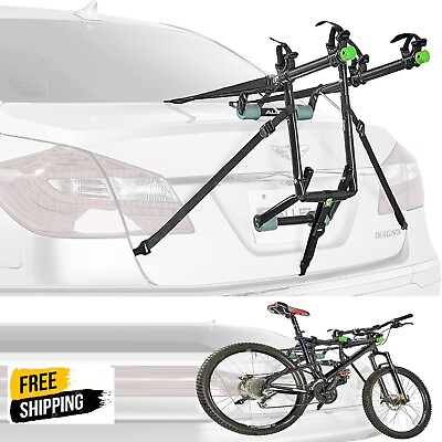 2 Bicycle Bike Rack Trunk Mount Carrier Car Minivan SUV Hatchback Sedan $30.59