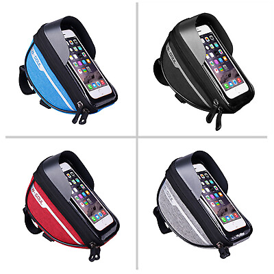 #ad Waterproof Bike Portable Phone Holder Bicycle Bag Touch Screen Mobile Phone Bag $9.99