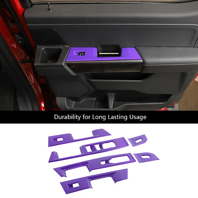 #ad Car Window Lift Panel Switch Cover Trim For Ford F150 2021 Purple Accessories $36.84