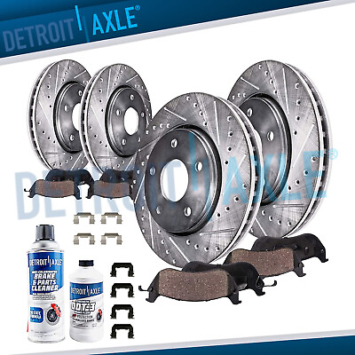 Front 316mm amp; Rear 315mm DRILLED Rotors Brake Pads for 2008 2014 Cadillac CTS $270.73