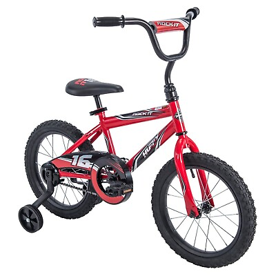 #ad #ad 16quot; Rock It Boys Bike W Training Wheels Red Huffy Kids Bicycle 4 6 Years Old $59.99