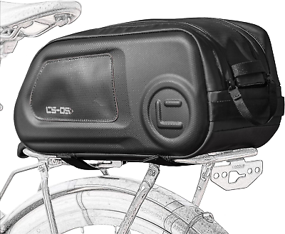 #ad #ad Bike Rack Bag CS 05 Waterproof Hard Shell Bicycle Bike Trunk Rear Seat Cargo Rea $55.96