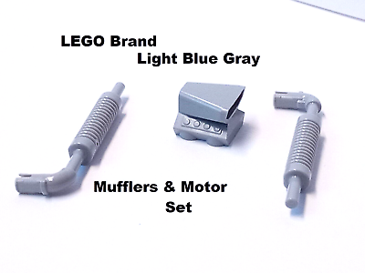 LEGO Car Mufflers amp; Motor Set Build Truck HOOD SCOOP Light Blue Gray New Parts $3.51