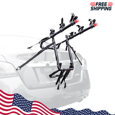 #ad #ad 3 Bike Carrier Rack Trunk Mounted Bike Rack for Most Car SUV Bicycle Universal $87.00