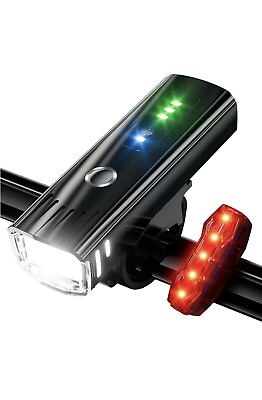 #ad 3000 Lumen Bike Light Set USB Rechargeable Bicycle Headlight amp; Taillight 5 Mode $13.99