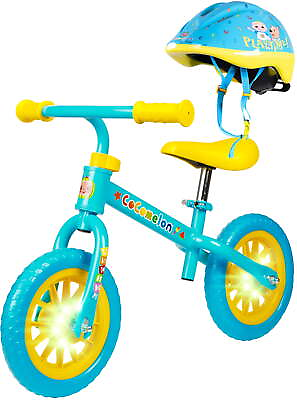 #ad Cocomelon Toddlers Balance Bike Adjustable Helmet Light up 10quot; WheelsLightweight $37.97