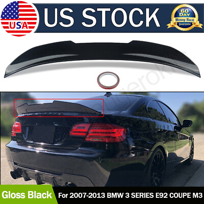 #ad FOR 07 13 BMW E92 M3 2DR TRUE HIGHKICK DUCKBILL GLOSSY BLACK TRUNK SPOILER WING $76.81