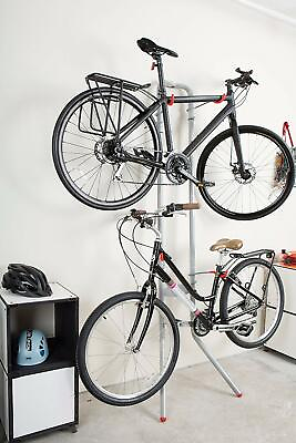 Bike Wall Rack Garage or Indoor Stand Holds 2 Bikes Bicycle Storage Aluminum 83quot; $119.97