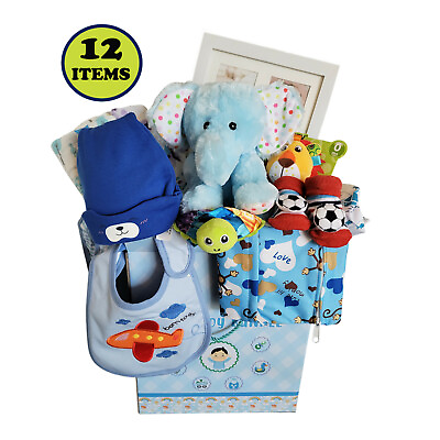 #ad Gifts Are Blue Baby Boy Bundle Gift Set with Essentials Toys amp; Accessories $160.00