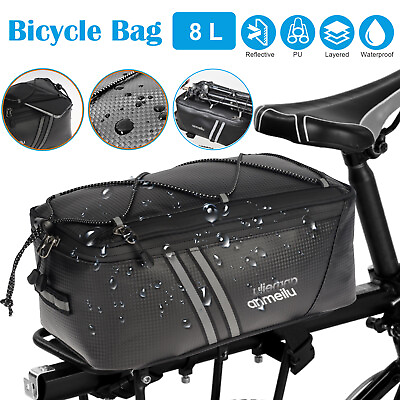 #ad Bicycle Rear Rack Seat Bag Bike Cycling Storage Pouch Trunk Pannier Waterproof $14.98