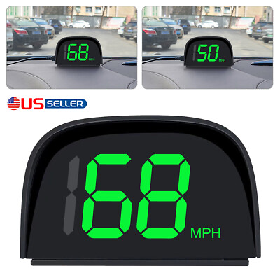 #ad Smart Car Digital GPS Speedometer HUD Head Up Display MPH Speed HD Universal US $14.80