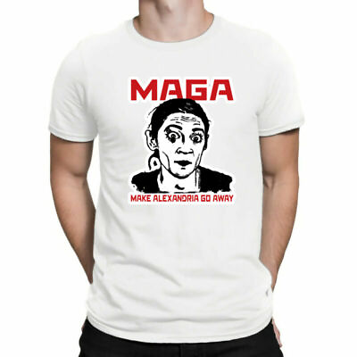 #ad #ad Maga Make Alexandria Go Away Funny Design Graphic T Shirt Cool Men#x27;s Cotton Tee $12.99
