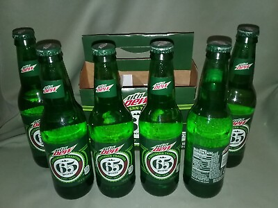 #ad 6 Pack FULL Mountain Dew 12 oz Bottles 65 Years Southern Tradition 2012 Carrier $75.00