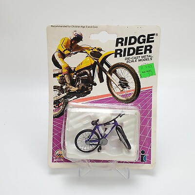#ad Vintage Ridge Rider PURPL Mongoose Mountain Bike Diecast Metal 1986 1 24 Bicycle $25.00