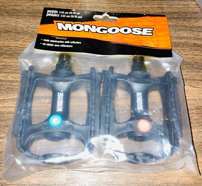 #ad Mongoose Adult Mountain Bike Pedals 9 16quot; Adapters Durable Alloy Bicycle $15.00