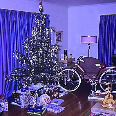 #ad Lot of 14 Vintage Christmas 1960s Color Slides Trees Gifts Kids with Toys Bike $12.99