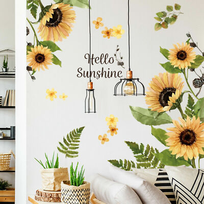 #ad #ad Sunflower DIY PVC Removable Wall Art Sticker Vinyl Decals Room Home Mural Decor $10.99