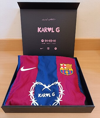 #ad #ad FC BARCELONA KAROL G NIKE AUTHENTIC MATCH JERSEY LIMITED EDITION 1889 UNITS BOX $999.99