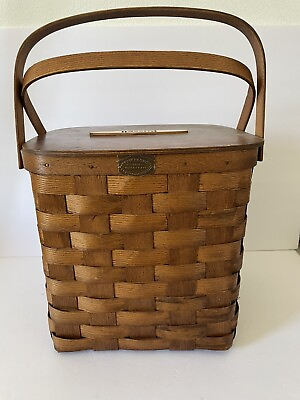 #ad Peterboro Basket Picnic Cooler Vintage $39.99