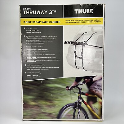 #ad Thule 969 Thruway 3 Bike Strap Rack Carrier Trunk New Sealed $98.86