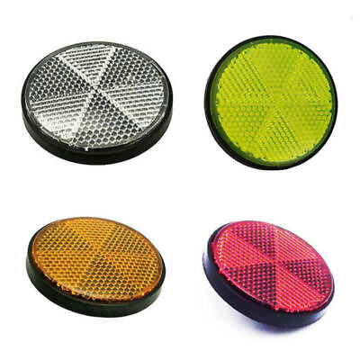 #ad 2X Bicycle Bike Round Reflector Safety Night Cycling Reflective Bike Accessories $3.79
