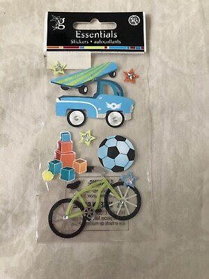 #ad 2008 Sandy Lion Essentials Stickers My Toys Bike Skateboard Ball New in Package $5.95
