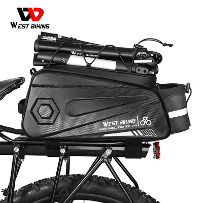 #ad WEST BIKING Waterproof Bike Panniers Bag Bicycle Rear Rack Pack Bag Carrier $69.29