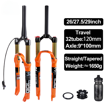 #ad MTB Bicycle Fork Air Suspension Mountain Bike Accessories 26 27.5 29in Remote $233.52
