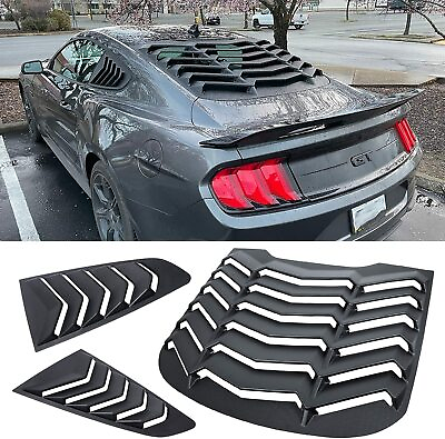 Rear and Side Window Louvers Cover for Ford Mustang 2015 2022（Matte Black ） $179.88