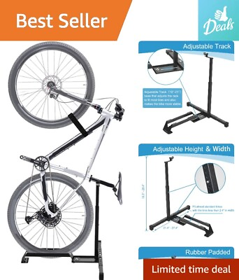 #ad Compact Vertical Bike Stand Adjustable Upright Design Quick Assembly $75.99