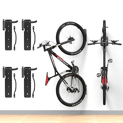 #ad Bike Rack Garage Wall Mount Swivel Bike Rack Swing 90 Degrees Vertical Bik... $57.91