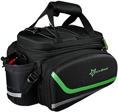 #ad ROCKBROS MTB Cycling Rear Bag Bicycle Rear Rack Pack Trunk Pannier Carrier Bag $62.99