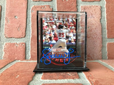 #ad Andruw Jones autographed signed authentic dirt stand MLB Atlanta Braves PSA COA $99.99