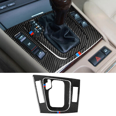 #ad #ad For BMW E46 1998 2005 2PCS Carbon Fiber Gear Shift Panel Cover Trim $26.50