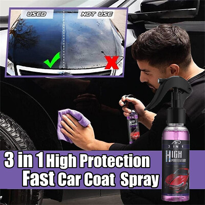 #ad 100ML 3 in 1 High Protection Quick Car Coat Ceramic Coating Spray Hydrophobic US $12.95
