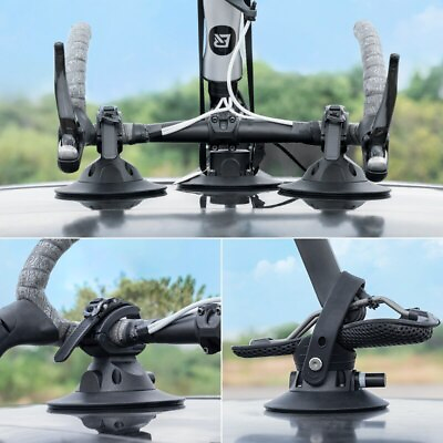 #ad ROCKBROS Vacuum Car Roof Bike Suction Cup Quick Release Alloy Bicycle Carrier $199.99