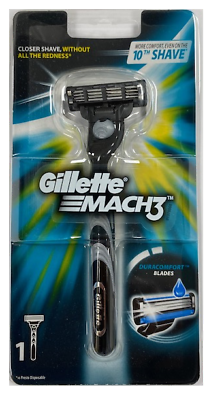#ad Gillette Mach3 Razor Handle 1 Mach3 Turbo Cartridge $6.99
