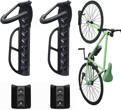 #ad Bike Rack for Garage with Tire Tray Wall Mount Storage Vertical Hook 2 Pack $32.32