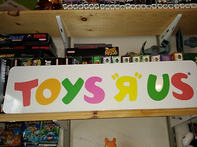 #ad Toys R Us Aluminium Sign 6quot;x24quot; Big Retail display TRU PROMO $22.99