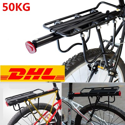 #ad Heavy Duty Back Rear Rack Alloy Bike MTB Bicycle Seat Holder Cargo Carrier 50KG $28.99