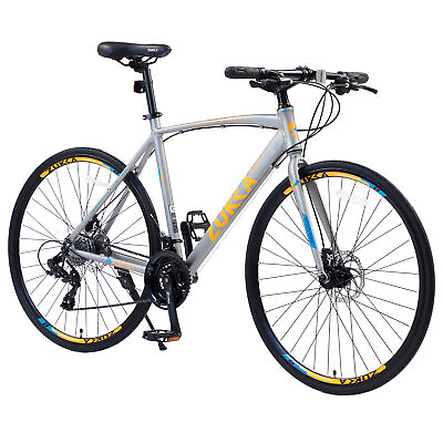 #ad 24 Speed Hybrid Bike Disc Brake 700C Road Bike For men women#x27;s City Bicycle $298.59
