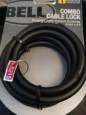#ad Bell Combination Cable Bike Lock 8mm x 5ft New $6.00