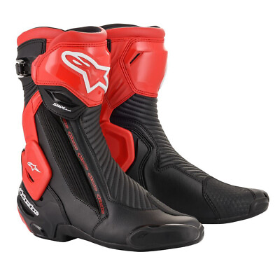 #ad #ad Alpinestars SMX PLUS V2 Black Red Sports Motorcycle Motorbike Boots SALE GBP 269.00