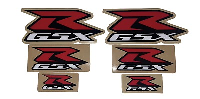 #ad 6pcs Suzuki GSXR Decals Stickers 600 GSXR 750 1000 emblem bike weather proof $18.95