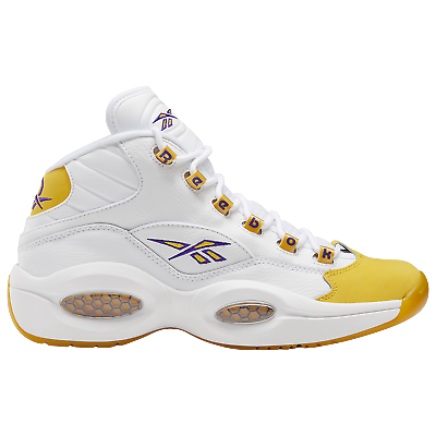 #ad #ad Reebok Question Mid FX4278 White Yellow Heather Purple Mens Size 8 13 Iverson $74.99