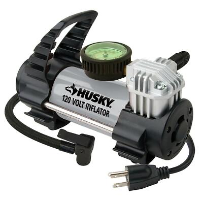 NEW Husky Electric Air Tire Pump 120V Inflator Auto Bike Car Truck Compressor $43.97