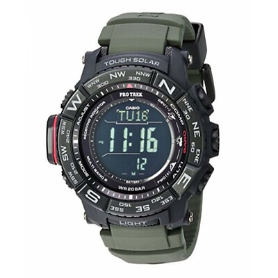 #ad Casio Pro Trek Men#x27;s Tough Solar Atomic Time 47mm Watch PRW 3510Y 8 $259.99